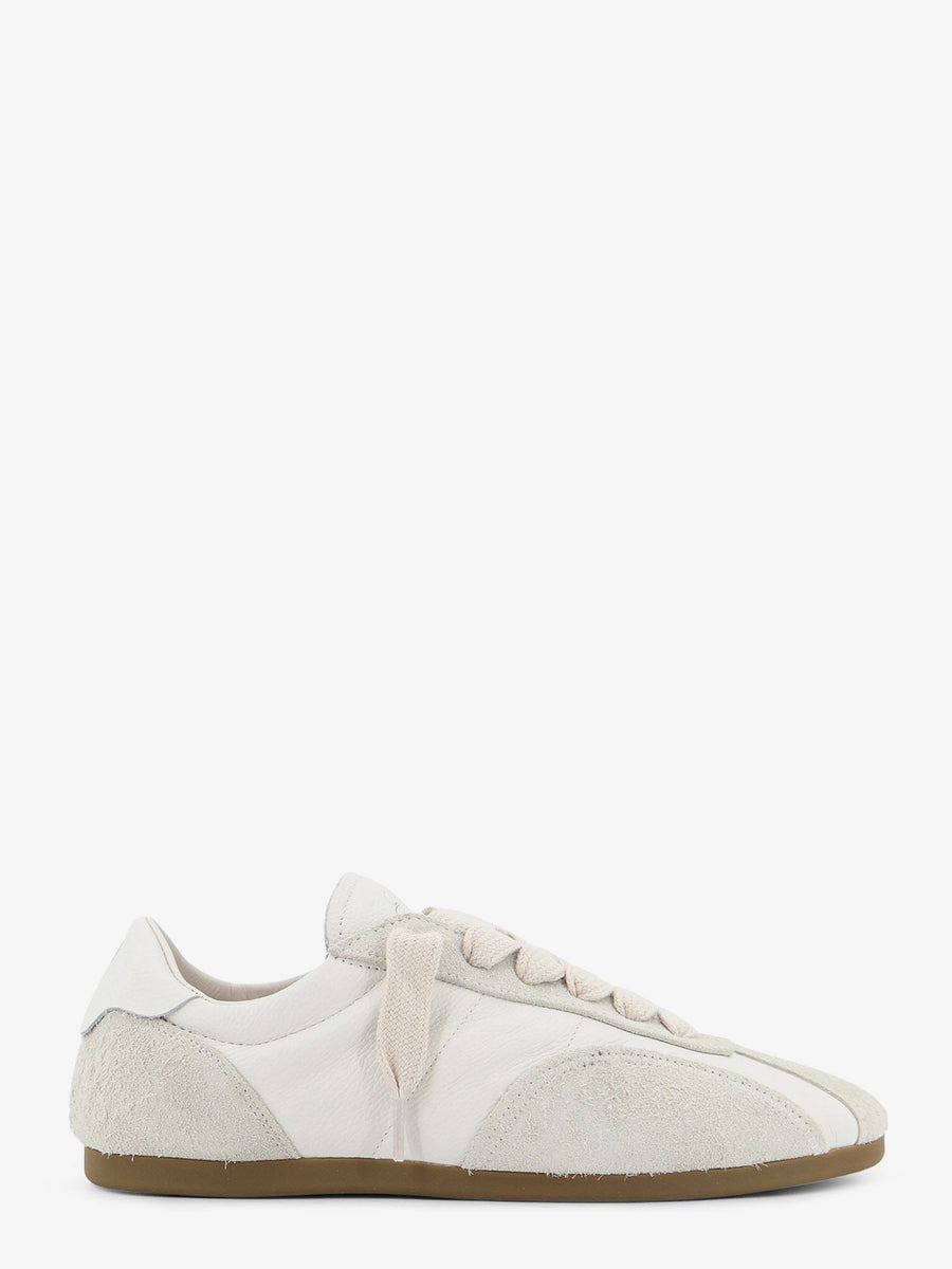 Sneakers White Leather Suede Trainers