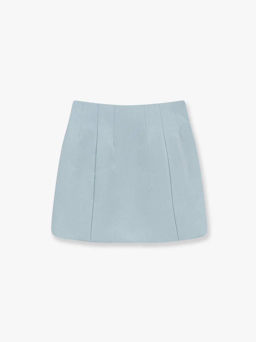 Satin Skirt Blue Polyester