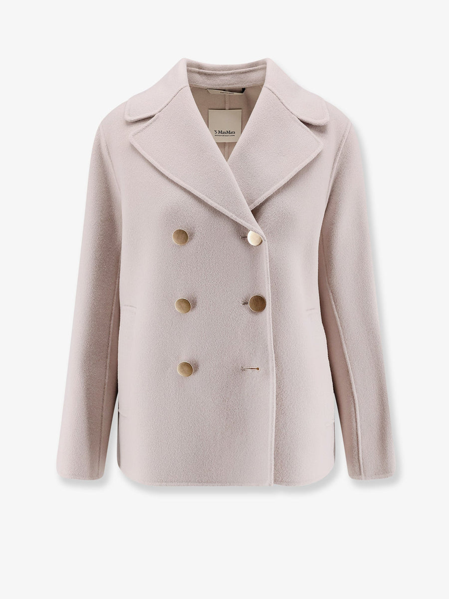 Peacoat Smmmargot Pink Virgin Wool Pure Coat
