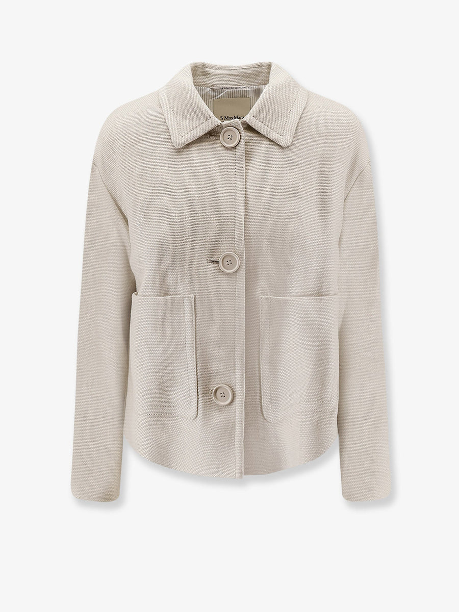 Jacket Smmdattero Linen And Cotton Beige