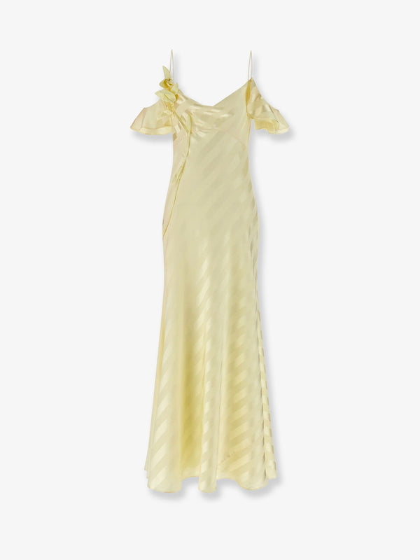 Dress Satin Yellow Shell: Polyester