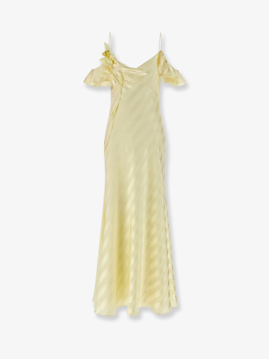 Dress Satin Yellow Shell: Polyester