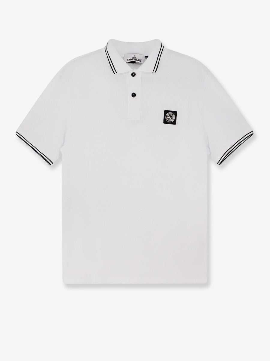 Stretch Organic Cotton Polo Shirt White