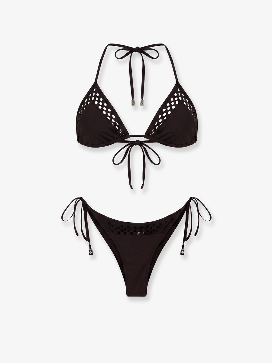Lycra Bikini Il Primo Bagno Brown Polyamide Swimwear
