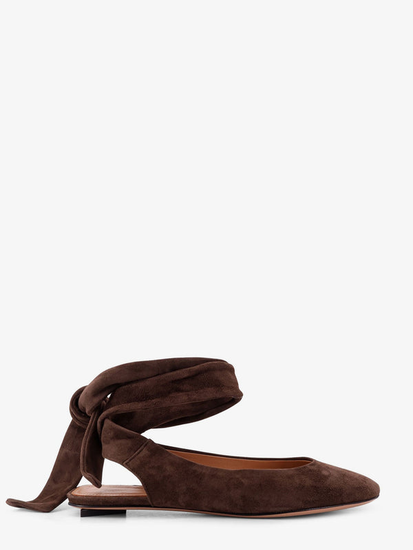 Cloe Suede Ballerinas Brown Leather Ballerina Shoes
