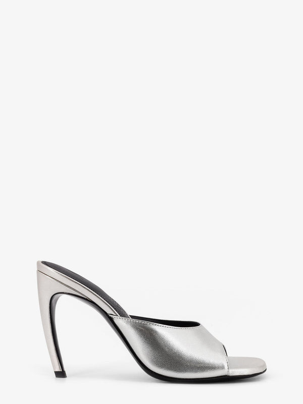 Laminated Leather Betta Sandals Silver