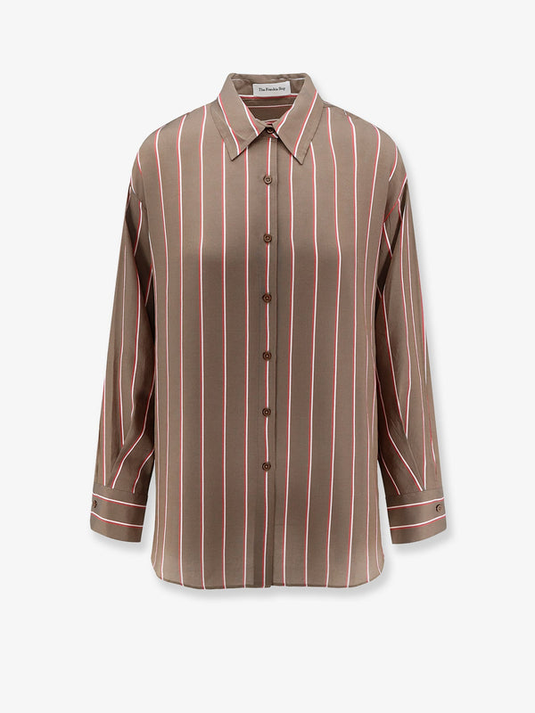 Shirt Peri Fluid Brown Viscose-Silk