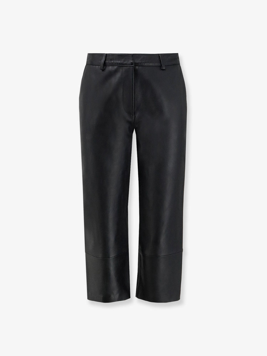 Trousers Lior Capri Leather Black