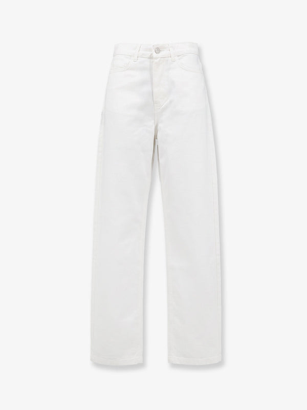 Denim Trousers Nelton White Cotton