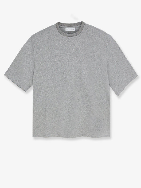 T-Shirt Hugo Ribbed Cotton-Blend Grey T-shirts & Jerseys