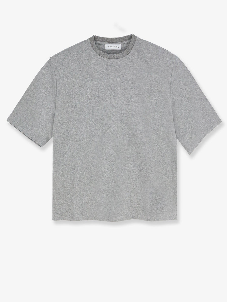 T-Shirt Hugo Ribbed Cotton-Blend Grey T-shirts & Jerseys