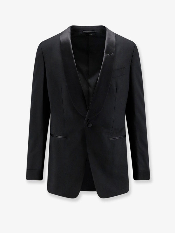 Tuxedo Wool Blazer Black Blazers