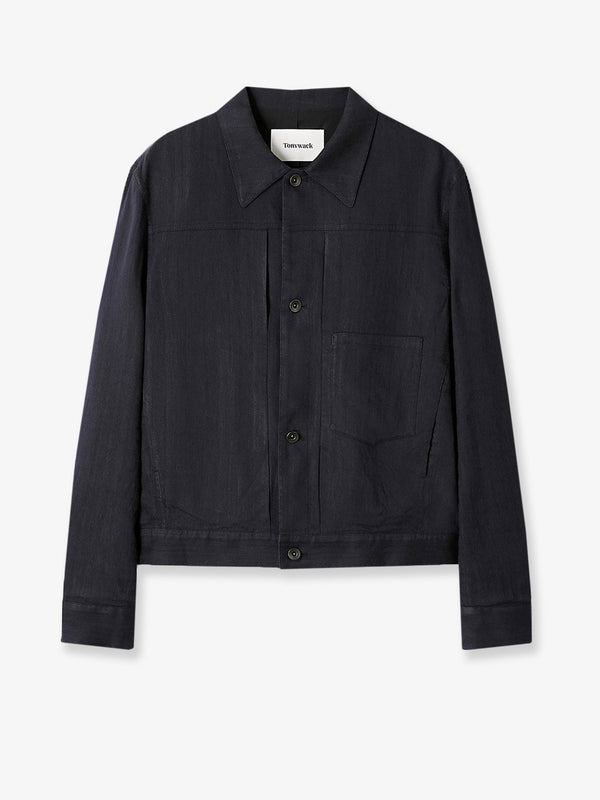 Linen Blend Jacket Blue Shell