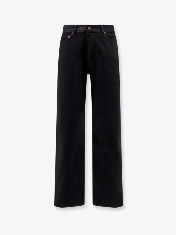 Straight Fit Black Denim Trousers Cotton Jean