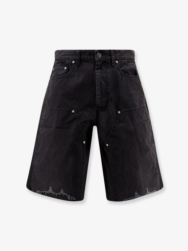 Cotton Cargo Bermuda Shorts Black