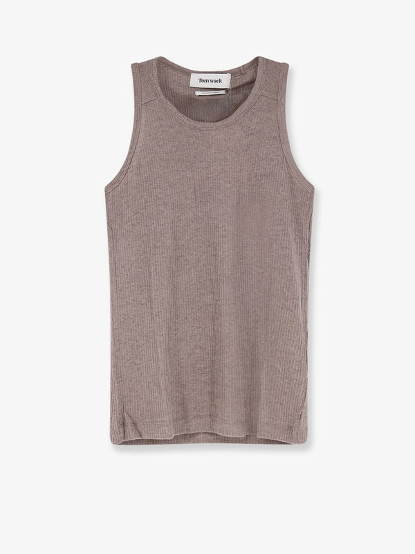 Lyocell Blend Tank Top Grey T-shirts