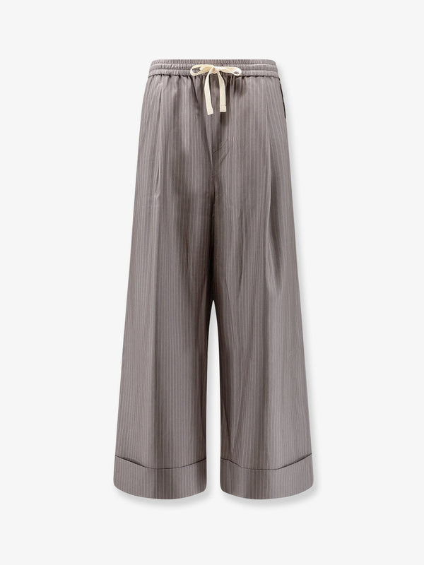Trousers Silk-Blend Grey