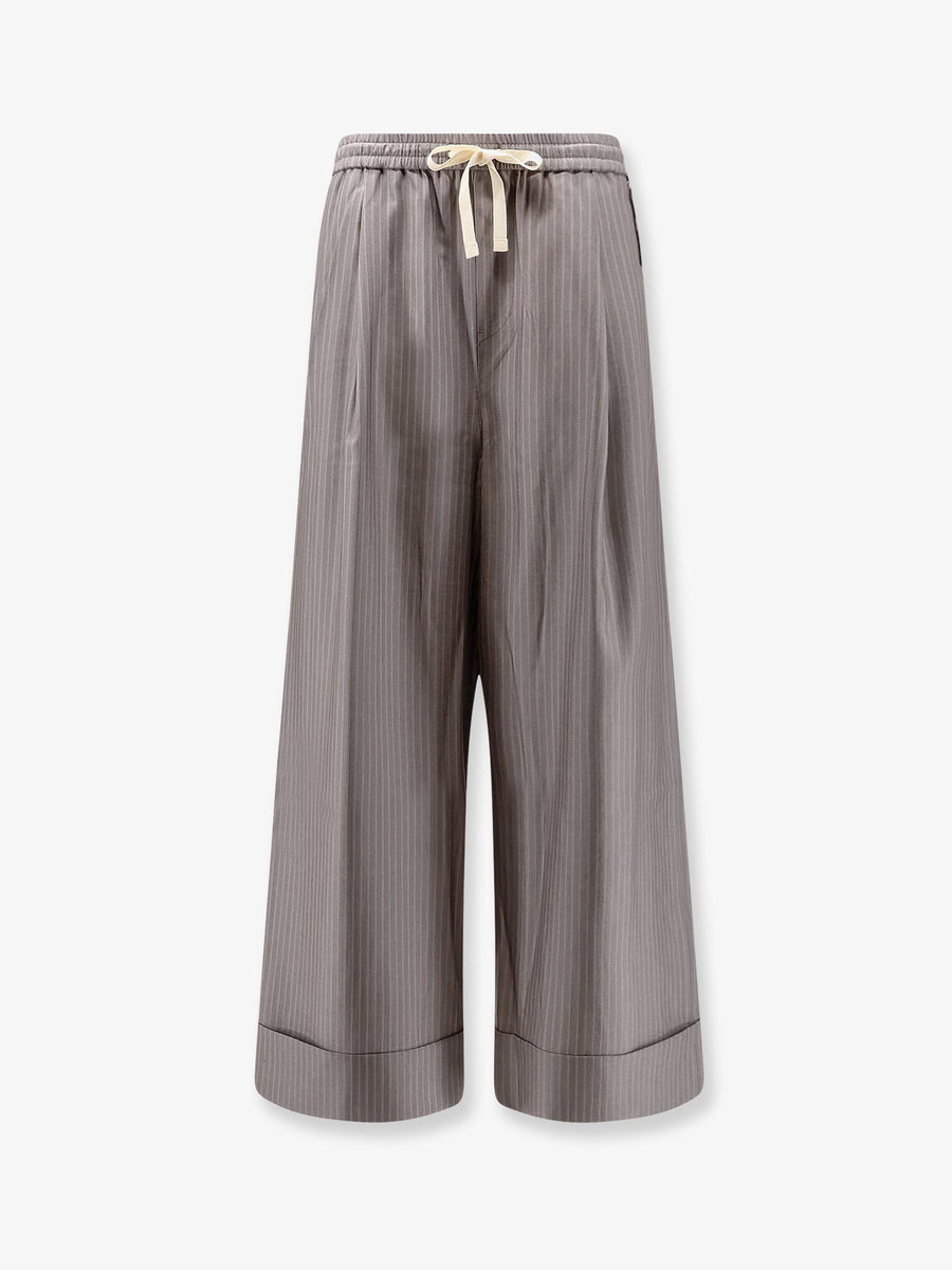 Trousers Silk-Blend Grey