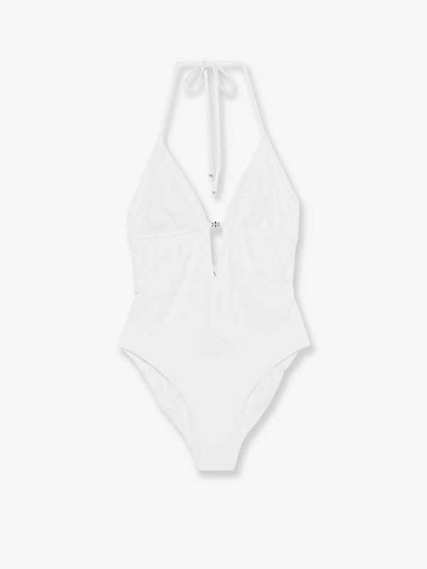 One-Piece Swimsuit White Polyamide Swimwear