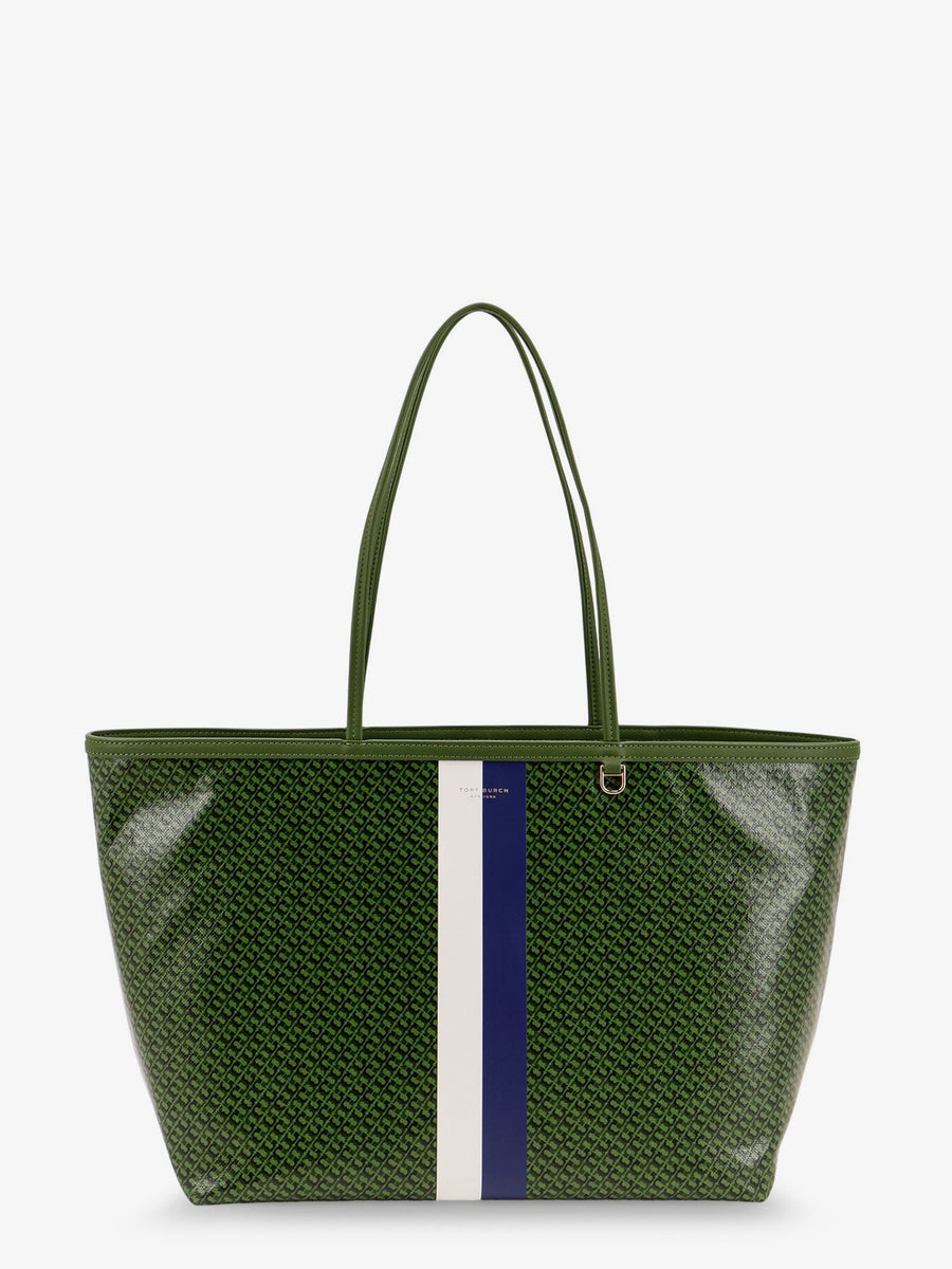 The Racer Tote Shoulder Bag Green Tela Spalmata