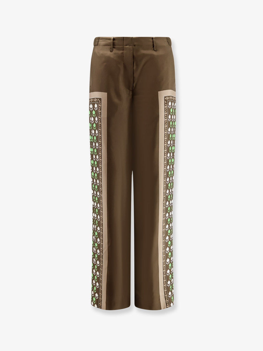 Silk Trousers Green