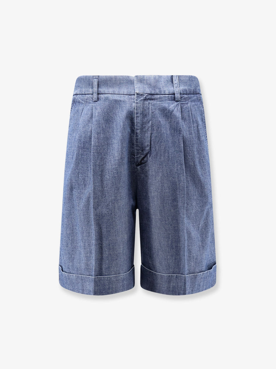 Denim Shorts Blue Cotton