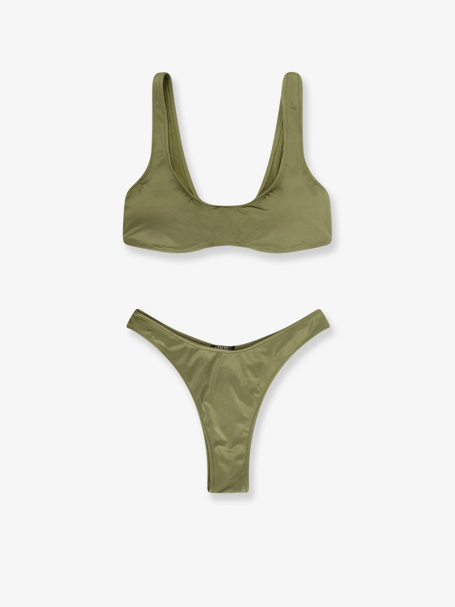 Nylon Bikini Green Polyamide Swimwear