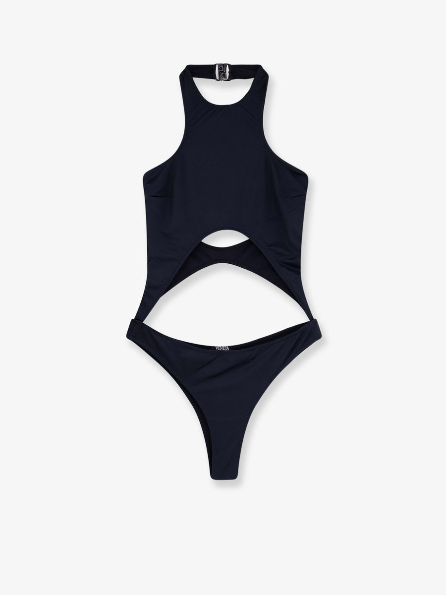 One-Piece Swimsuit Blue Polyamide Swimwear