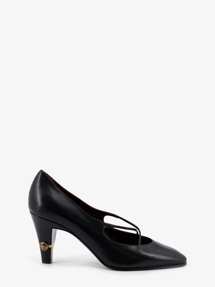 Pumps Criss-Cross Medallion Leather Black