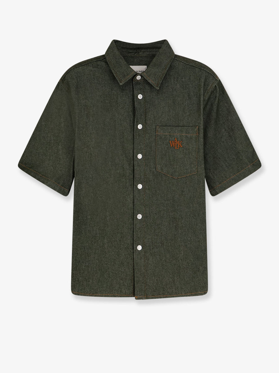 Denim Shirt Green Cotton