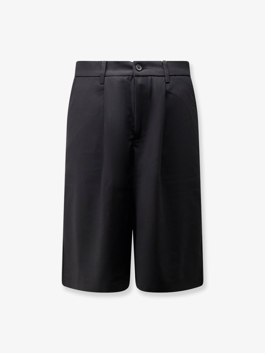 Bermuda Shorts Viscose Blend Black Polyester