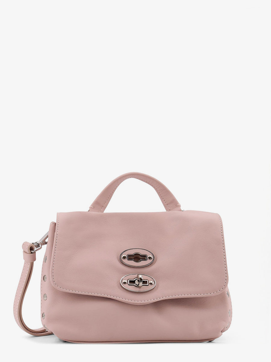 Postina Baby Leather Crossbody Bag Pink Pelle Handbags