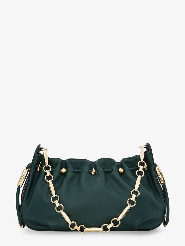 Leather Clutch Halcyon Green Bags