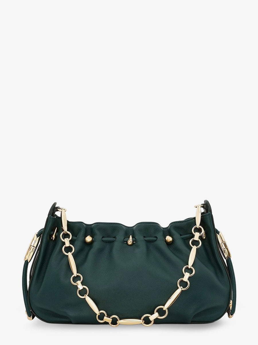 Leather Clutch Halcyon Green Bags