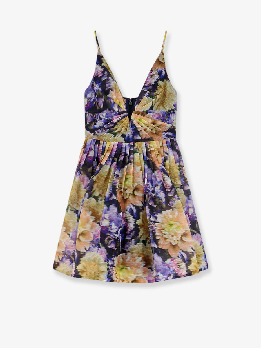 Dress Luna Silk-Linen Blend Purple
