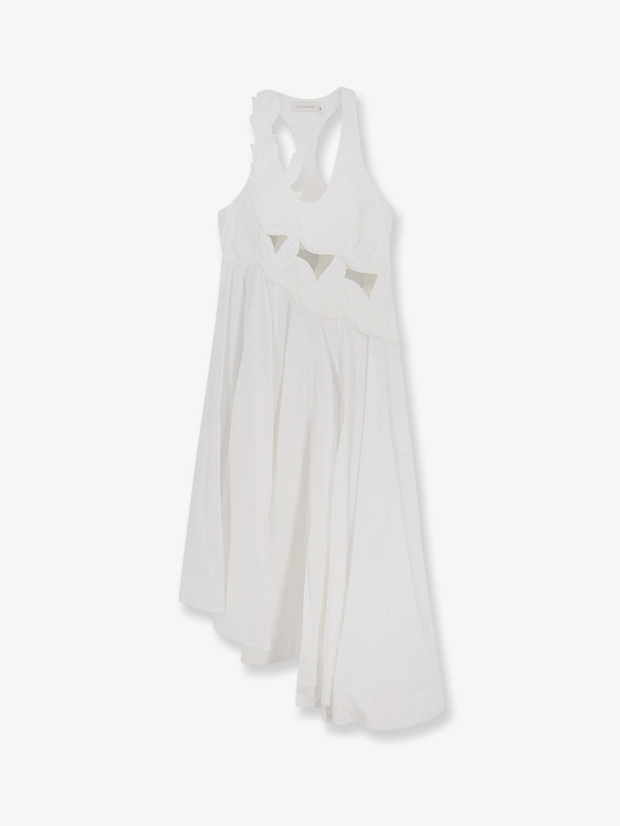 Dress Luna Applique White Cotton