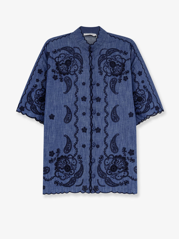 Denim Shirt Aster Blue Cotton