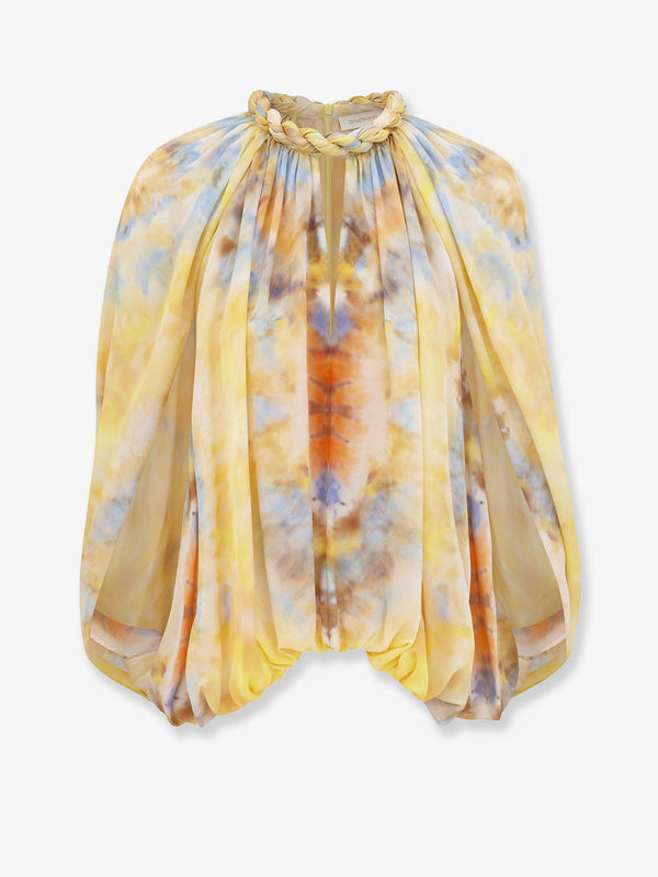 Silk Top Alchemy Twist Billow Yellow T-shirts & Jerseys