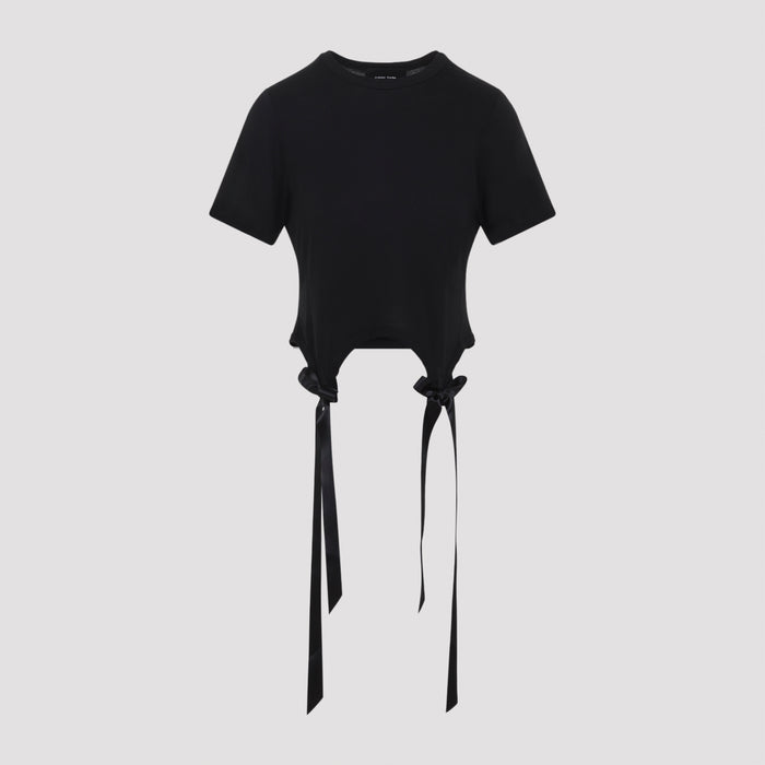 Easy T-shirt Bow Tails Black Lyocell Tshirt