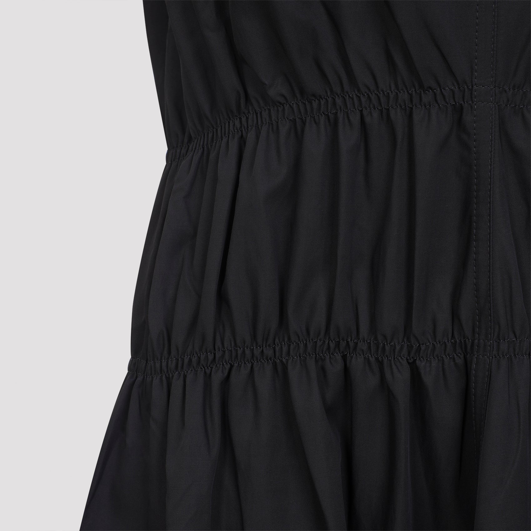 Simos Ruched Waist Panel Dress Black Cotton
