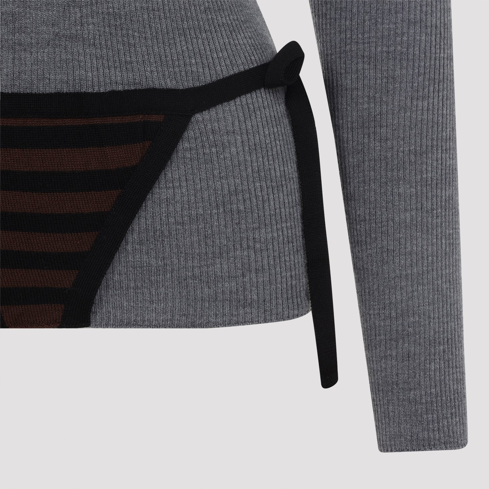 Turtleneck Grey Virgin Wool Sweater
