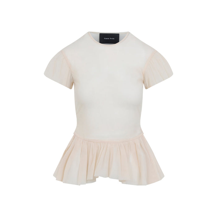 Simone Rocha Sheer Ballet Peplum Top Polyamide