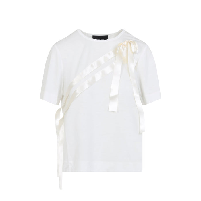 Simone Rocha Bow Sash Easy T-Shirt Lyocell