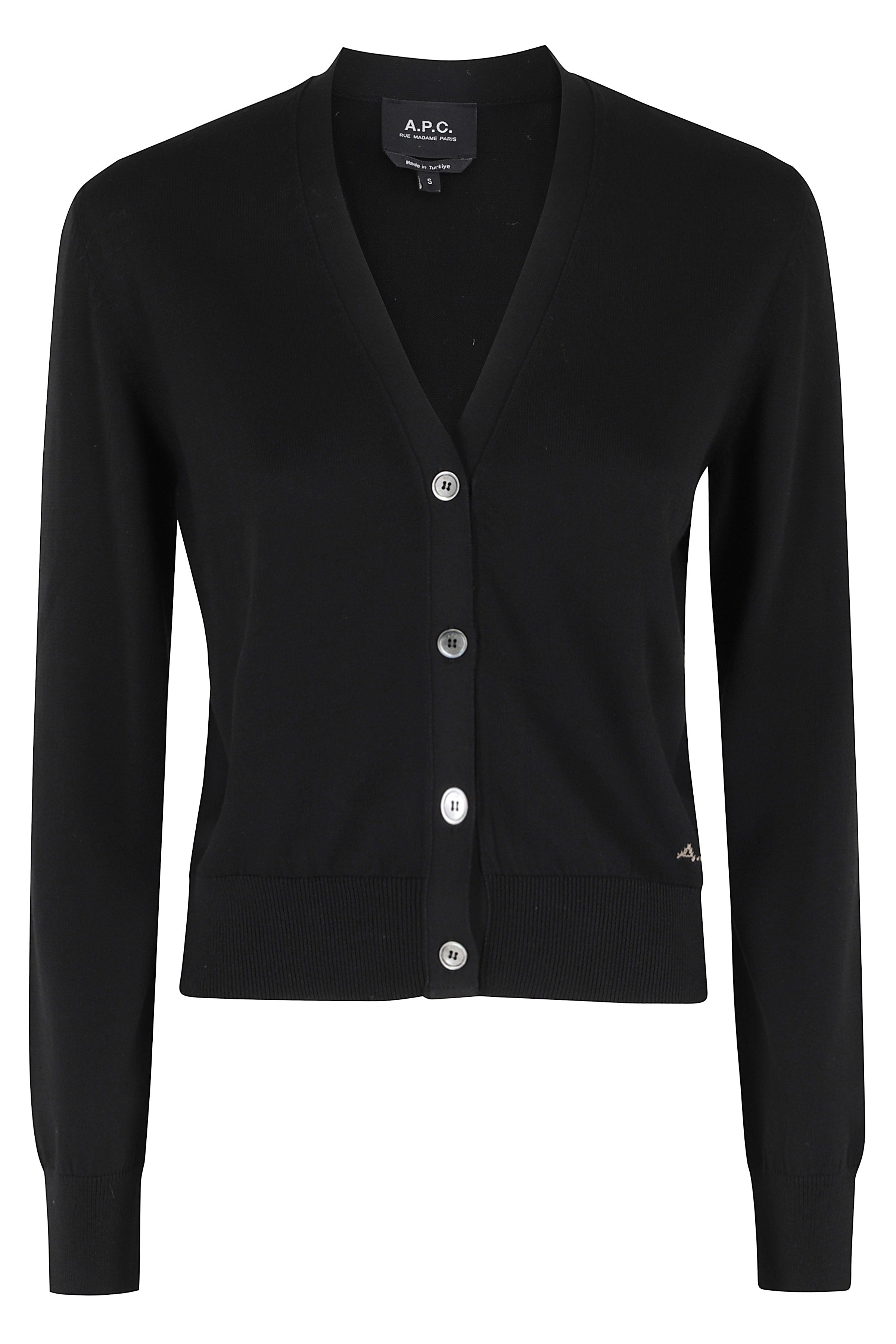 Cardigan Black Cotone Maglia