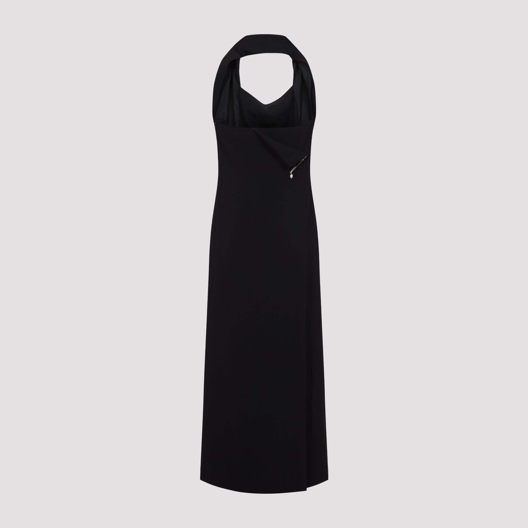 Dr201 Long Dress Black Viscose