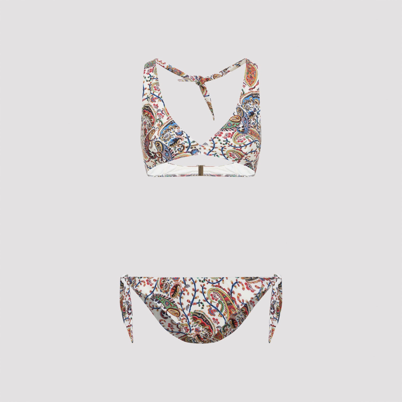 Halter Neck Bikini Multicolour Polyamide Elastan Swimwear