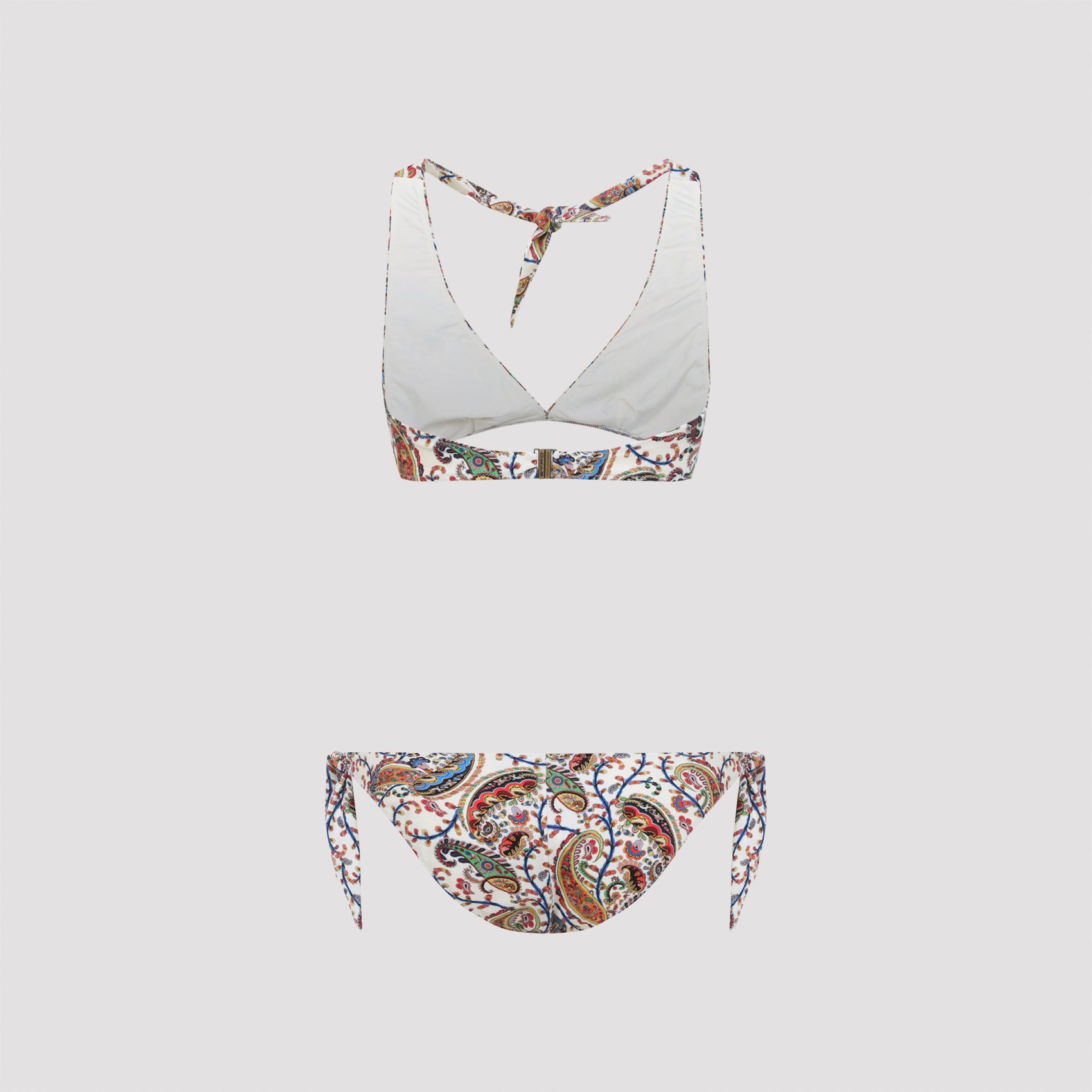 Halter Neck Bikini Multicolour Polyamide Elastan Swimwear