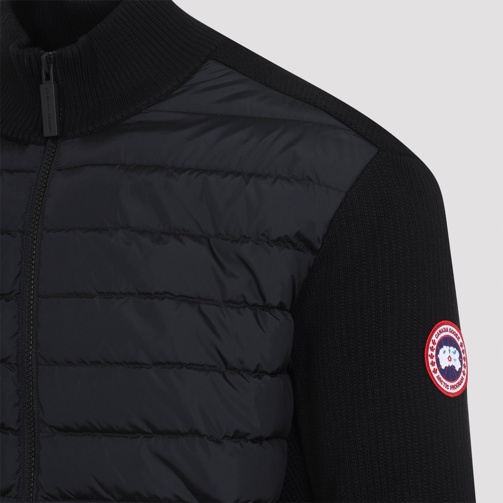 Hybridge Knit Jacket Black Wool Polyamide