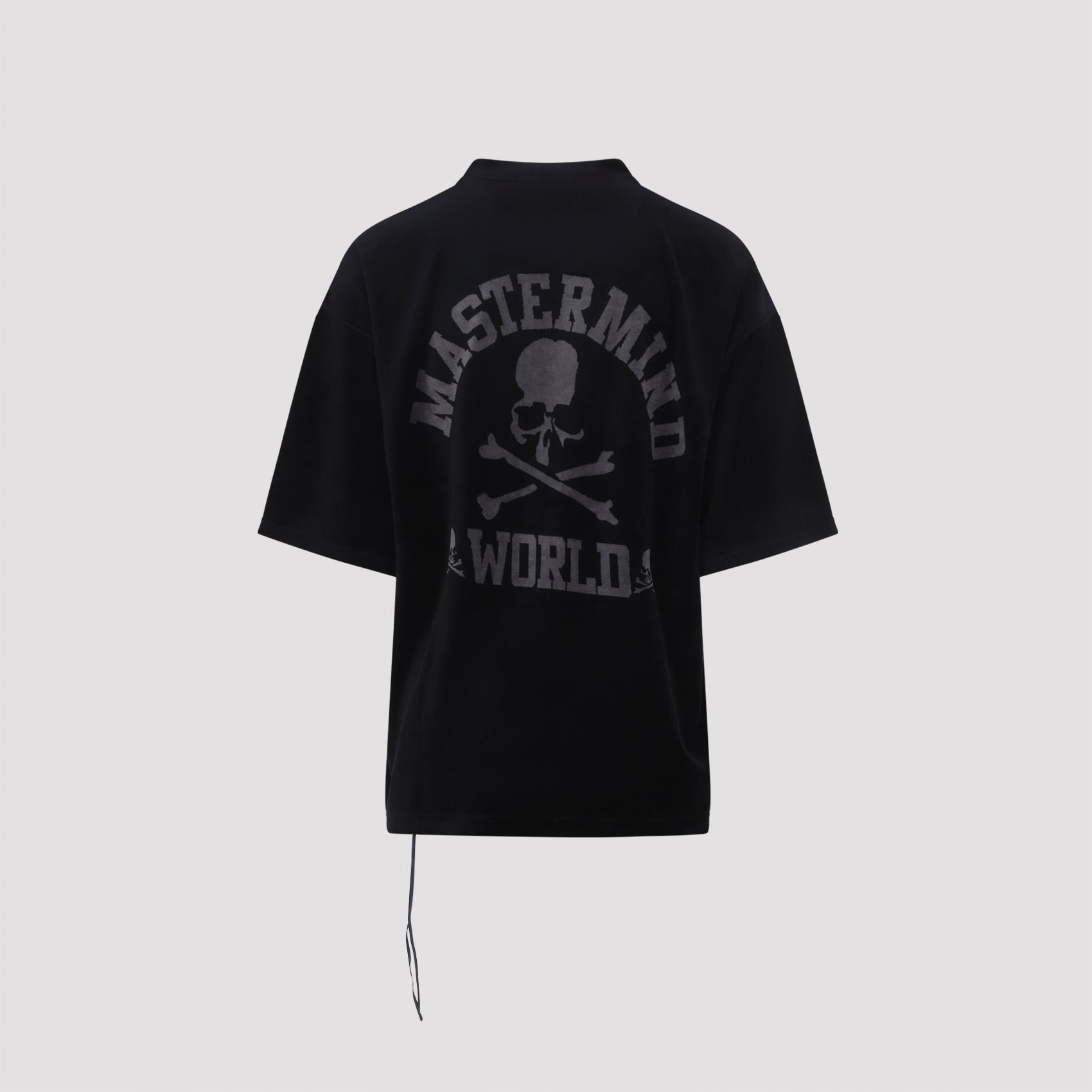 Velour T-Shirt Black Cotton Polyester Tshirt