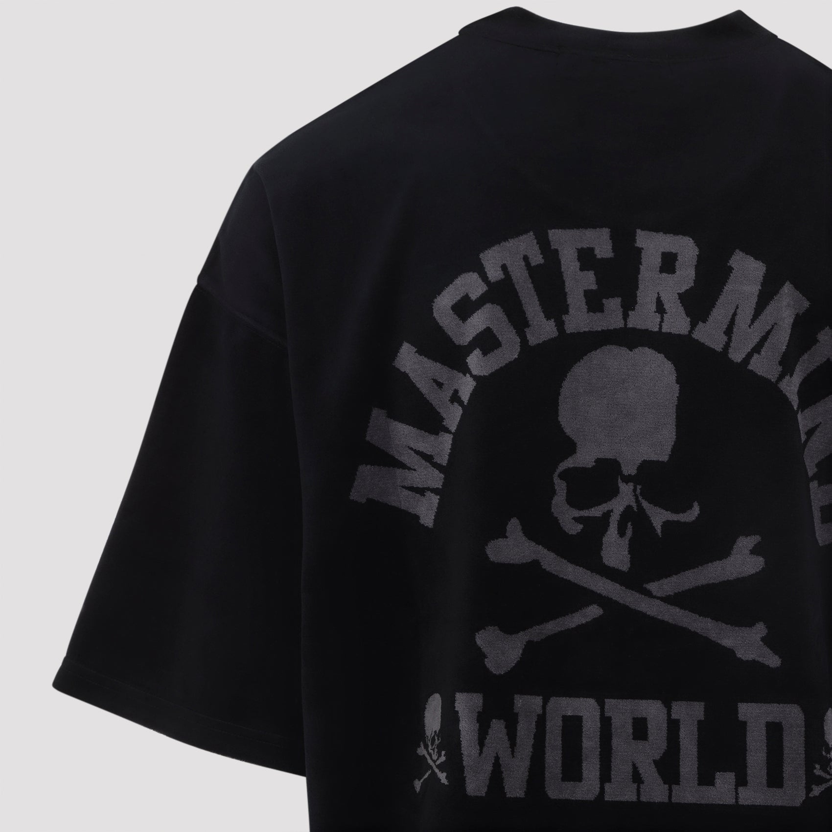 Velour T-Shirt Black Cotton Polyester Tshirt